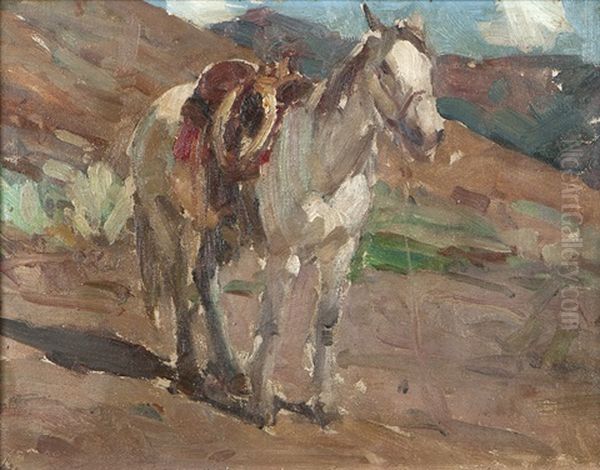 Peaches, Mrs. Johnson's Horse Oil Painting by Frank Tenney Johnson