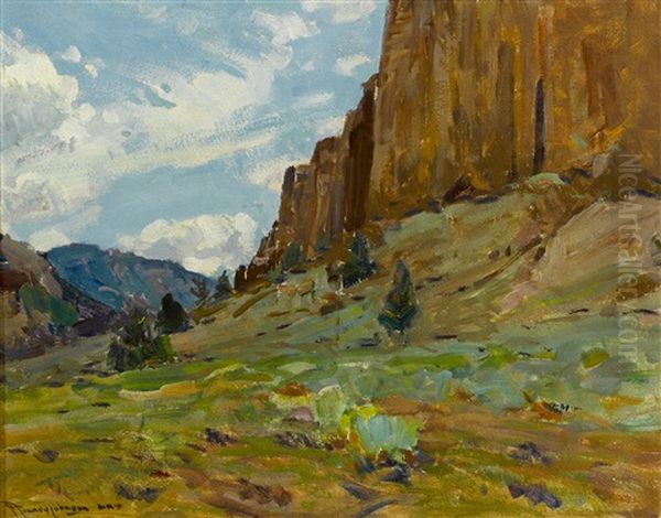 Along The Ridgeline Oil Painting by Frank Tenney Johnson