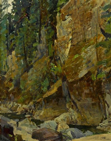 In The Canyon Oil Painting by Frank Tenney Johnson