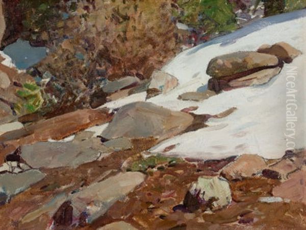 Big Bear Canyon, Wyoming Oil Painting by Frank Tenney Johnson