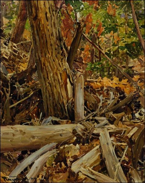 Wind Blown Forest Oil Painting by Frank Tenney Johnson