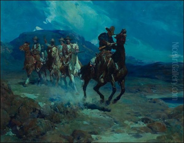 Sheriff's Posse Oil Painting by Frank Tenney Johnson