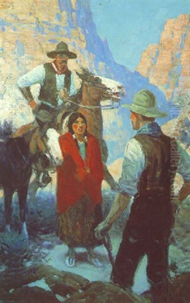 The Meeting Oil Painting by Frank Tenney Johnson