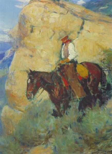 Morning Ride Oil Painting by Frank Tenney Johnson