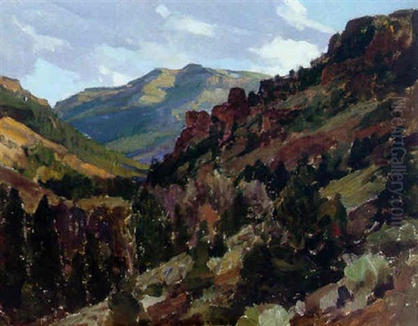 Ptarmigan Moutain, Wyoming Oil Painting by Frank Tenney Johnson