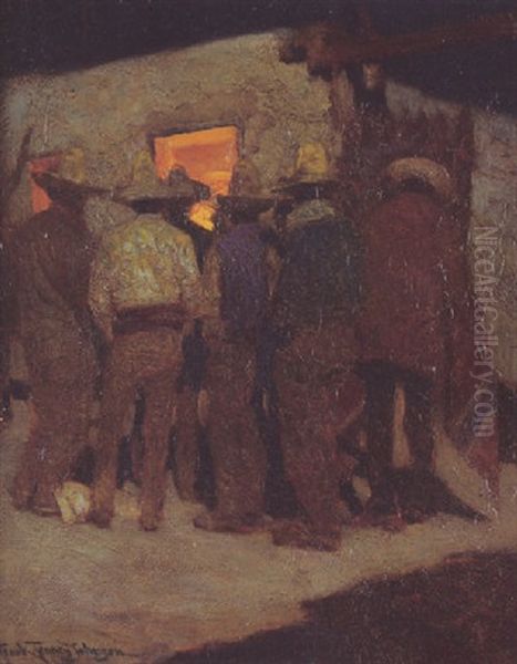 Mexican Nocturne Oil Painting by Frank Tenney Johnson