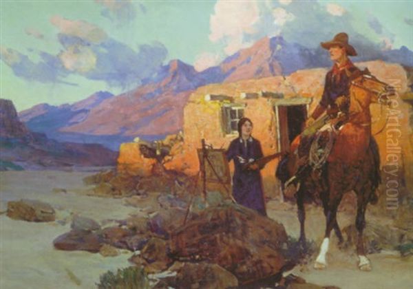 Daughter Of The West Oil Painting by Frank Tenney Johnson