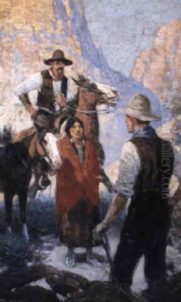 The Meeting Oil Painting by Frank Tenney Johnson