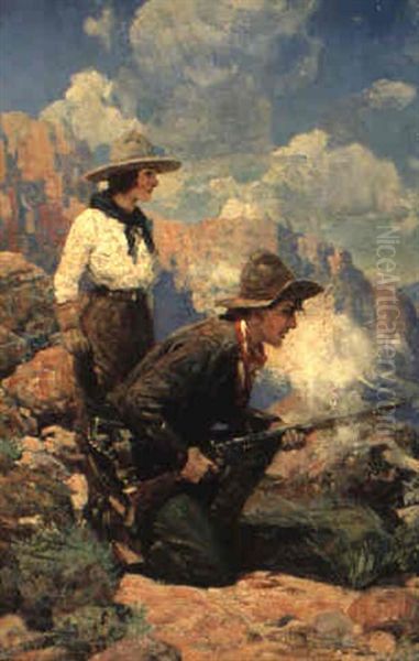 The Ambush Oil Painting by Frank Tenney Johnson