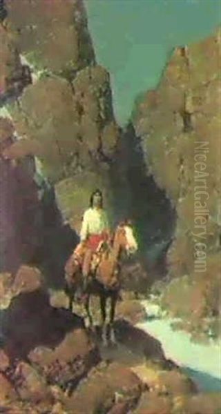 Rocky Steeps Oil Painting by Frank Tenney Johnson