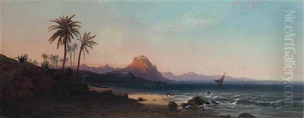 Off The Greek Coast Oil Painting by Harry John Johnson