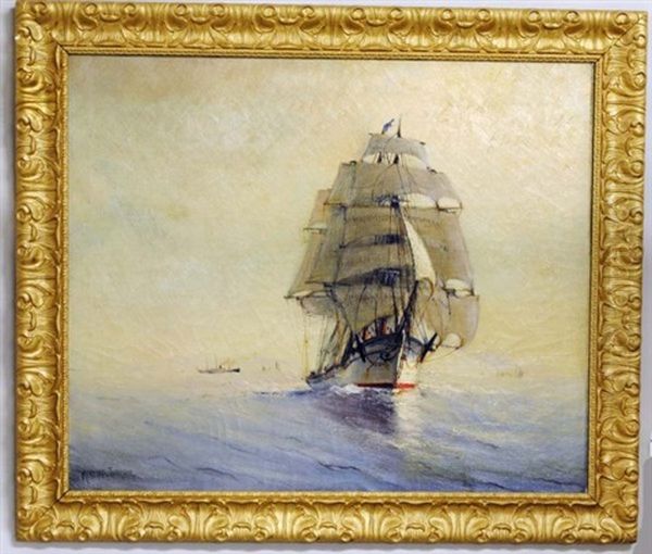 Marine Scene Oil Painting by Marshall Johnson