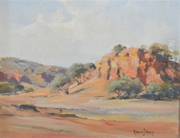 Mt Undoolya Oil Painting by Robert Johnson