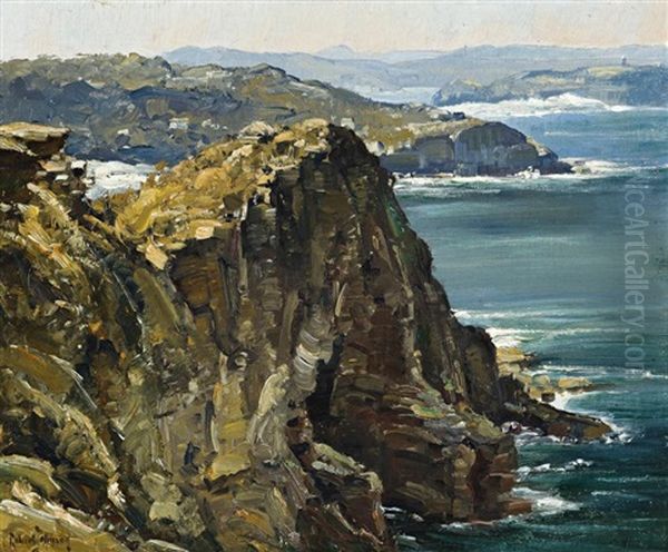 North Of Avalon, Sydney, New South Wales Oil Painting by Robert Johnson