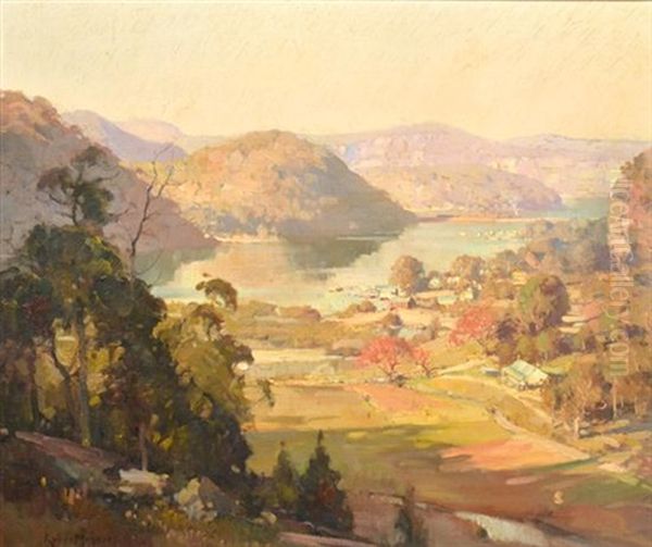 Afternoon Hawkesbury River Oil Painting by Robert Johnson