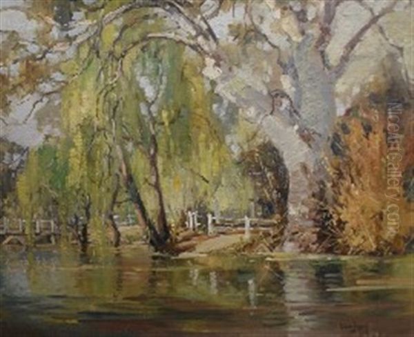 On The River Oil Painting by Robert Johnson