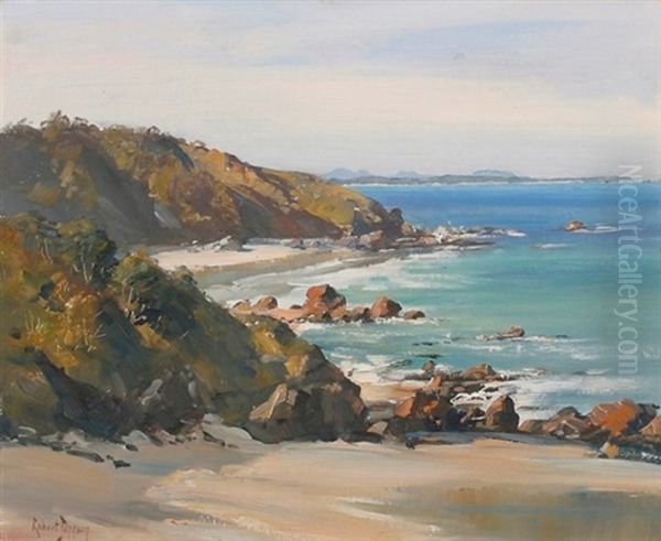 Port Macquarie Beaches Oil Painting by Robert Johnson