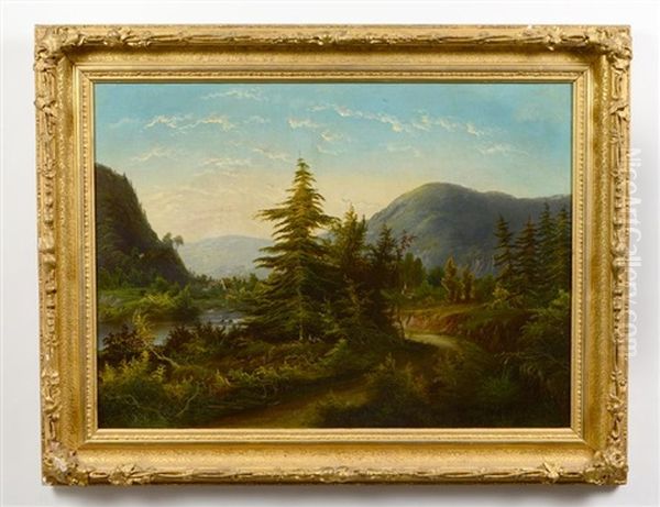 Hudson River Landscape Oil Painting by David Johnson