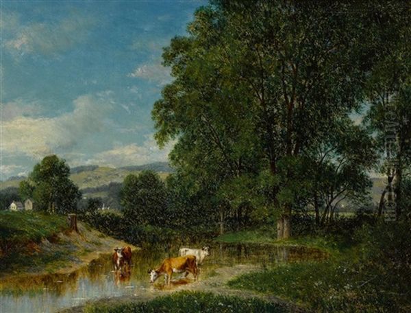 Scene At Conklin, Broome Co., New York by David Johnson