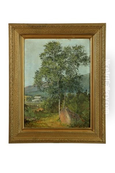 Landscape With Tree Oil Painting by David Johnson