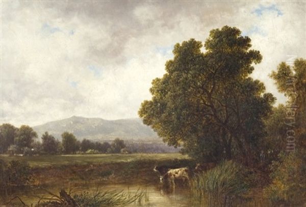 A Day On A Farm In The Berkshires, Connecticut Oil Painting by David Johnson