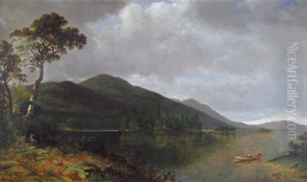 Buck Mountain, Lake George, 1867 Oil Painting by David Johnson