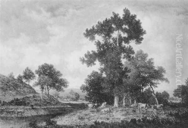 View At Joyceville, Connecticut Oil Painting by David Johnson