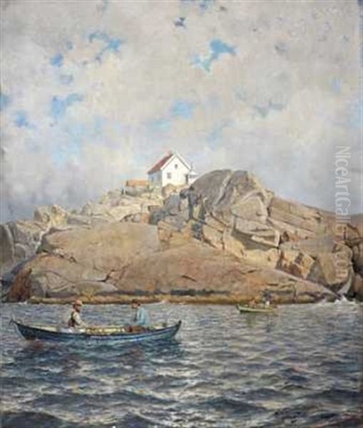 Stavaernsodden Oil Painting by Hjalmar Johnssen