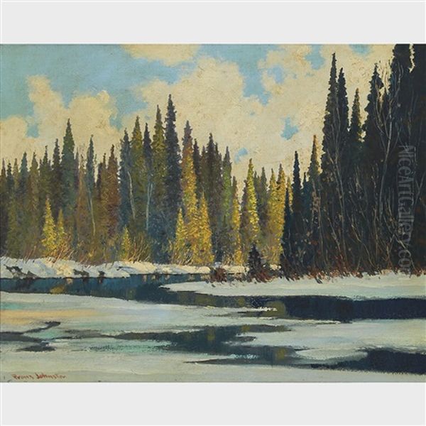 Northern Spring Oil Painting by Francis Hans Johnston