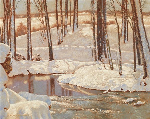 A Song Of Winter Oil Painting by Francis Hans Johnston