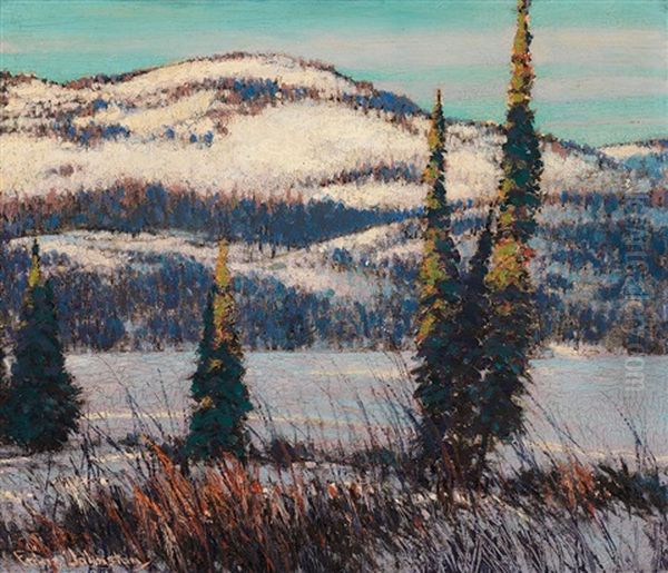 Crossfault Lake, Great Bear Lake, Nwt Oil Painting by Francis Hans Johnston