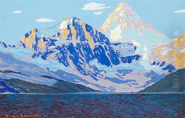 Mount Assiniboine With Lake Magog Oil Painting by Francis Hans Johnston