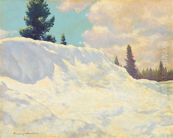 Snow In The North (ont.) Oil Painting by Francis Hans Johnston