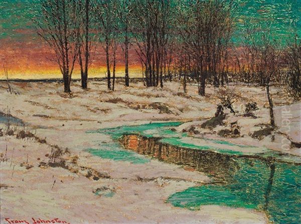 February Sundown Oil Painting by Francis Hans Johnston