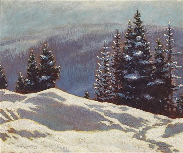 The Blue Valley Oil Painting by Francis Hans Johnston