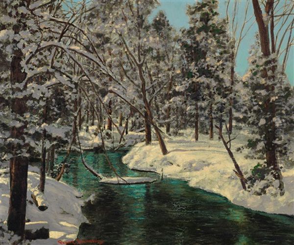 Poetry Of Winter Oil Painting by Francis Hans Johnston