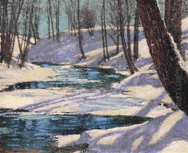 Snow Shadows Oil Painting by Francis Hans Johnston