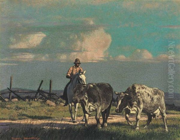 The Stragglers Oil Painting by Francis Hans Johnston