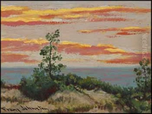 Sunset Oil Painting by Francis Hans Johnston