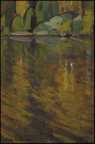 Reflections, Agawa Canyon, Algoma Oil Painting by Francis Hans Johnston