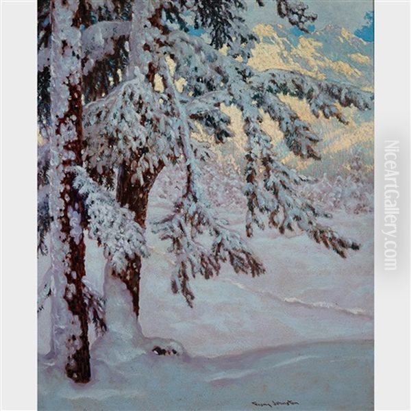 Snowy Solitude Oil Painting by Francis Hans Johnston