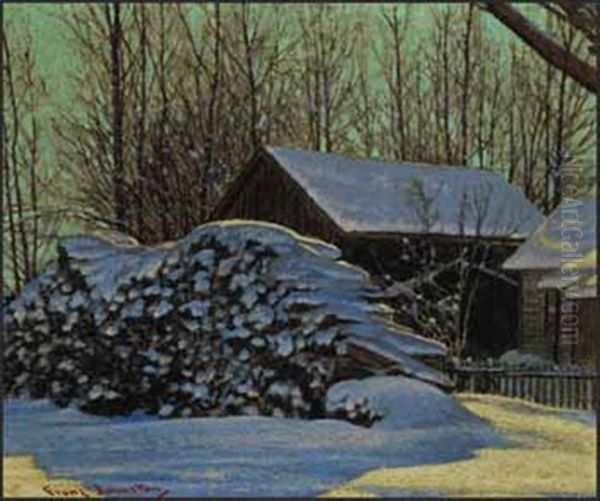 The Woodpile Oil Painting by Francis Hans Johnston