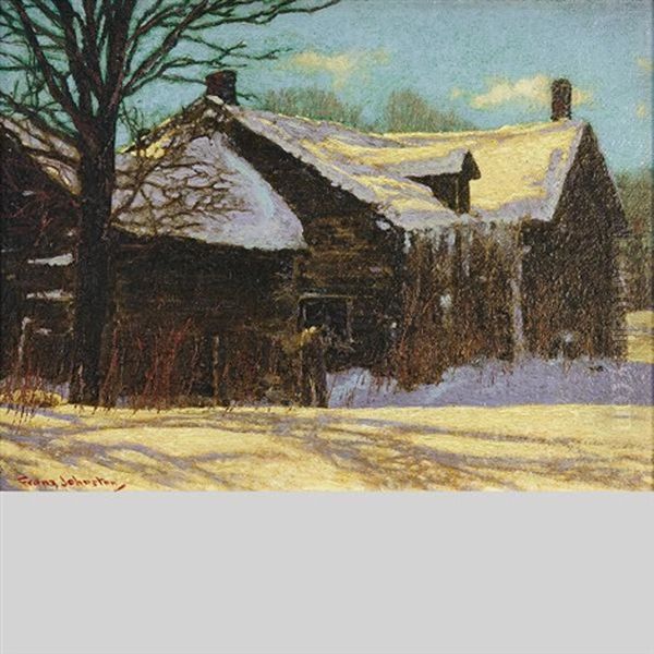 Winter's Touch Of Beauty Oil Painting by Francis Hans Johnston