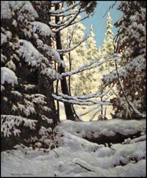 Snow Laden, Northern Ontario Oil Painting by Francis Hans Johnston