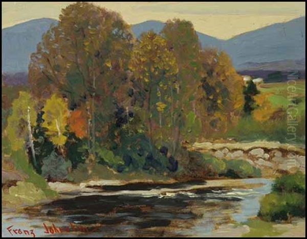 Oct. Near Bay St. Paul, Que Oil Painting by Francis Hans Johnston