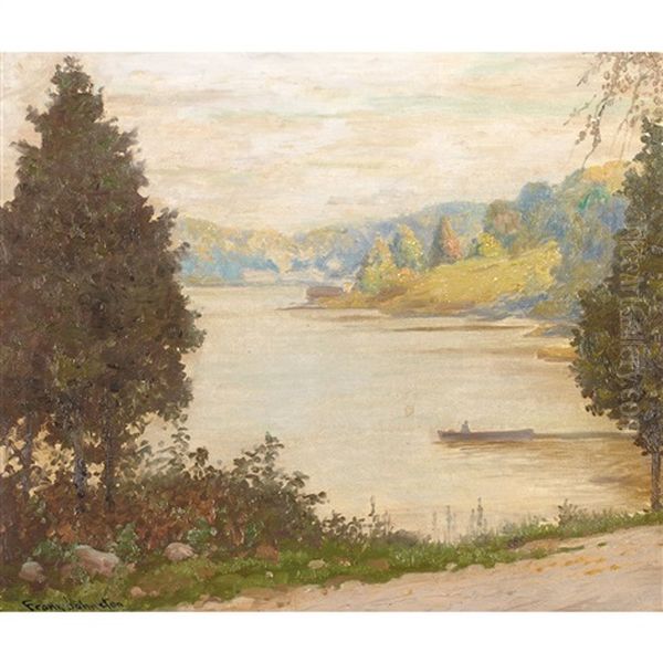 The Quiet Bay, Penetanguishene Oil Painting by Francis Hans Johnston