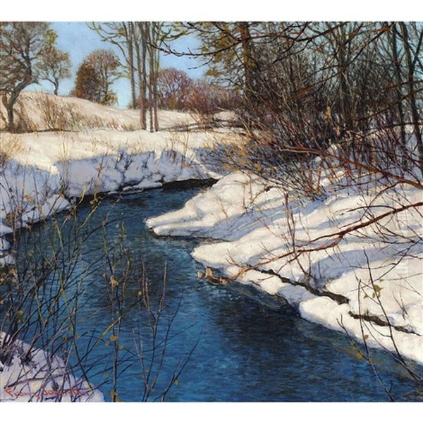 Advancing Spring Oil Painting by Francis Hans Johnston