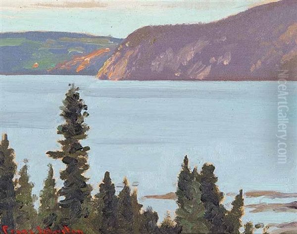 On The Saguenay Quebec Oil Painting by Francis Hans Johnston