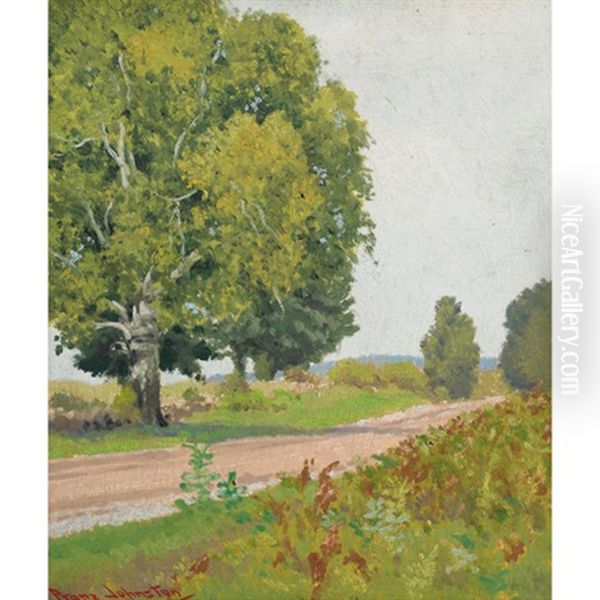 September Side Road Oil Painting by Francis Hans Johnston