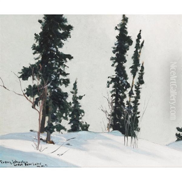 Frost Haze, Great Bear Lake, March Oil Painting by Francis Hans Johnston